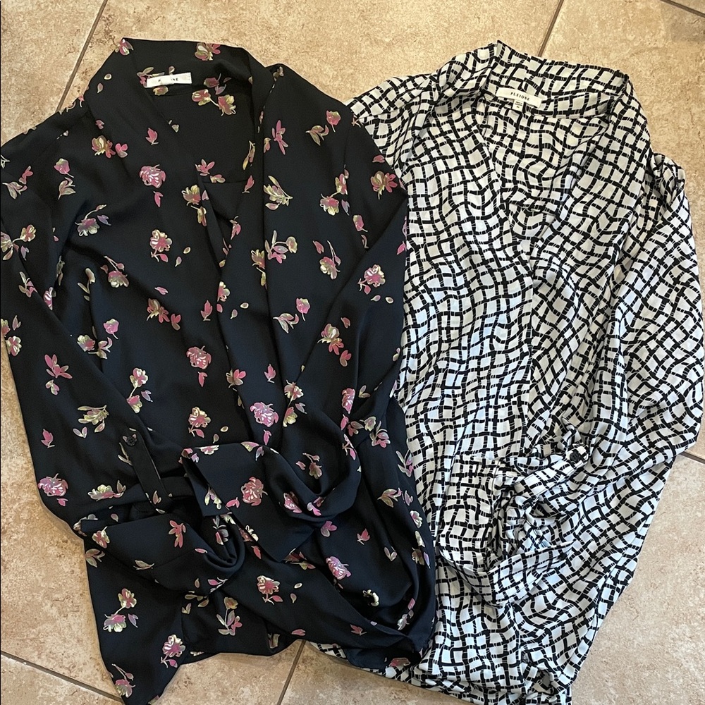 TWO Pleione Wrap-Style Blouses